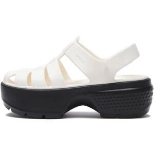 Crocs Mega Crush Fisherman Platform Sandals | Women’s 11 | White and Black